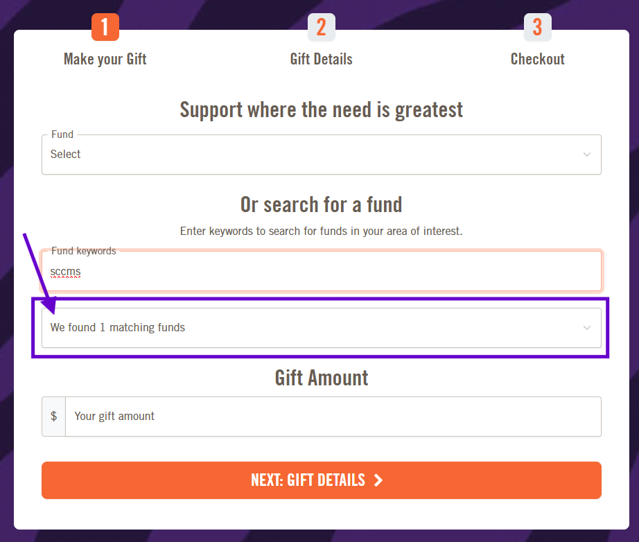 We found 1 matching funds